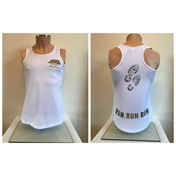 Footprints Vest White - LADYFIT